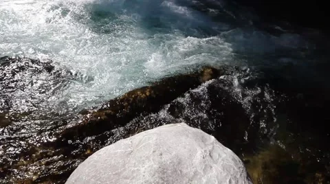 Close up from a wild waterfall in austrian mountains Stock Footage 40021168