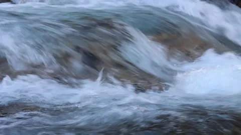 Close up from a wild waterfall Stock Footage 40025419