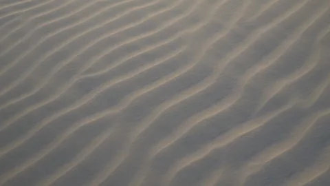 Close-up of the wind blowing on the sand dunes, in Brazil Stock Footage 231530448