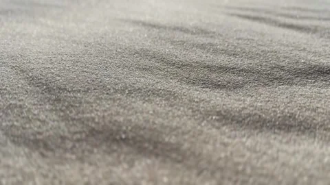 Close-Up of Wind-Blown Sand on Dunes with Blurred Background Stock Footage 281900089