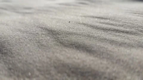 Close-Up of Wind-Blown Sand on Dunes with Blurred Background Stock Footage 281902029