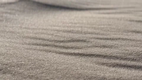 Close-Up of Wind-Blown Sand on Dunes with Blurred Background Video stock 281902271