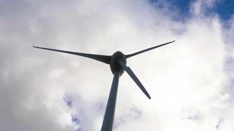 Close up of wind generator seen from the floor. Stock Footage 97463973