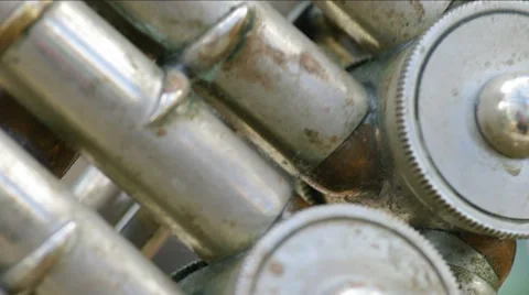 Close up of wind instrument. Stock Footage 47927321