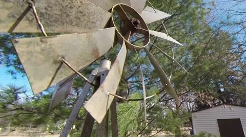 Up close of Wind Mill Stockbeeldmateriaal 44406252