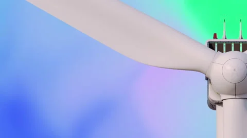 Close-up of wind turbine blades. Stock Footage 236987614