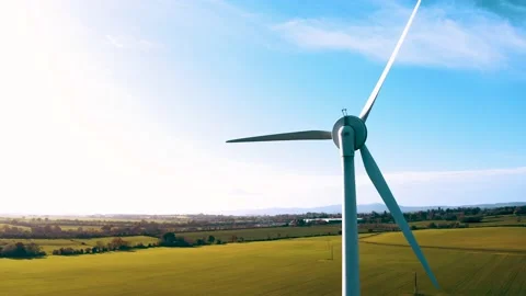 Close up wind turbine Stock Footage 222341246