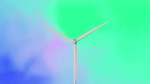 Close-up of a wind turbine generator. Stock Footage 236987653