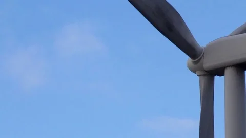 Close up of wind turbine with space for text 스톡 동영상 84058396