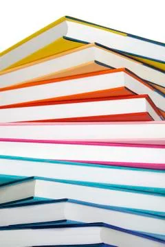 Close-up of winding stack of books Stock Photos