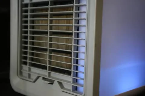 Close-up of a window air conditioner unit on a wall Stock Photos