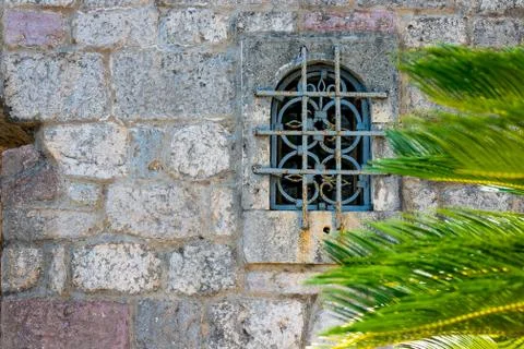 Close up of window with bars on building Stock Photos