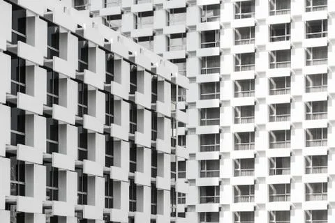 Close up window of building texture background. abstract pattern background. Stock Photos