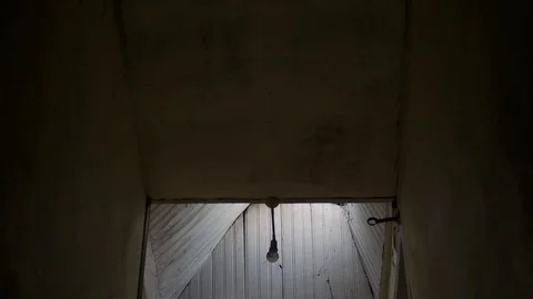 Close up of window on ceiling in building hall, Portugal Stock Footage 128965276