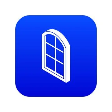 Close window frame icon blue Stock Illustration