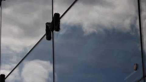 Close up from a window front of a high-rise building Stock-Footage 77600688