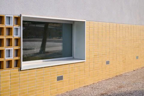 Close-up of a window on a modern building. Фото