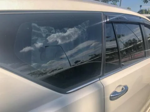 Close up window of the modern car Stock Photos