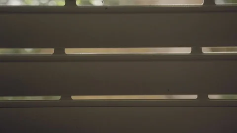 Close up of window shutter pulling up to open Stock Footage 126417008