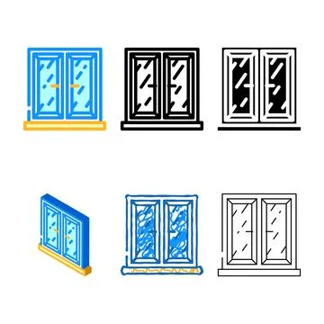 Close window styleset color icon vector Stock Illustration