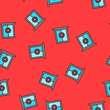 Close window vector seamless pattern 스톡 일러스트