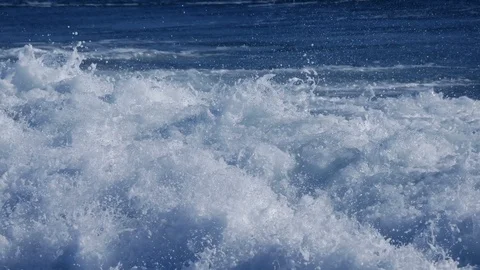 Close up of windy ocean waves. Video stock 105354659