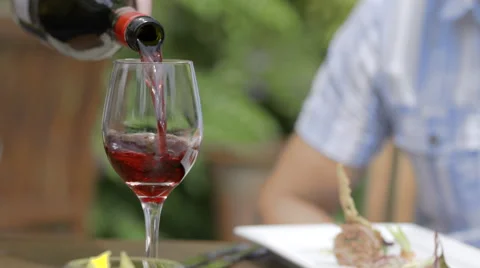 Close Up of Wine Being Poured 1 Stock Footage 44099425
