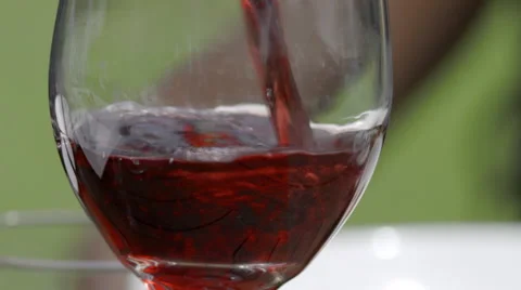 Close Up of Wine Being Poured 2 Stock Footage 44094412