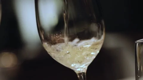 A close up of a wine glass Stock Footage 155451673