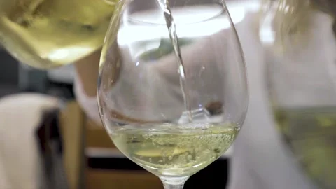 A close up of a wine glass Video stock 155454942