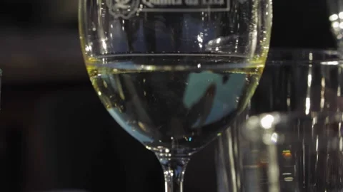 A close up of a wine glass Stock Footage 155463041