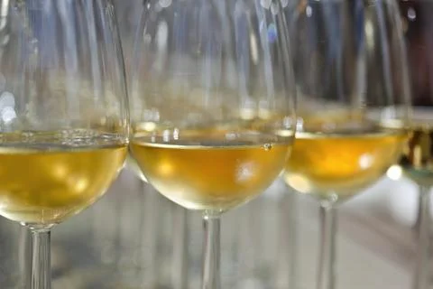 Close up of wine in glasses Stock Photos