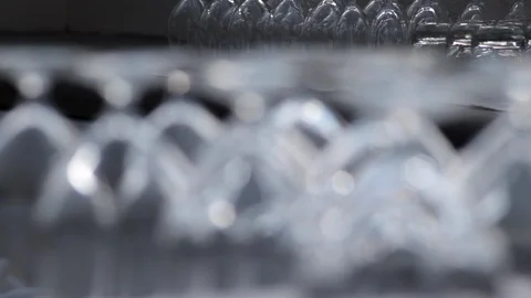 Close up wine glasses rack focus outside 스톡 동영상 93217713