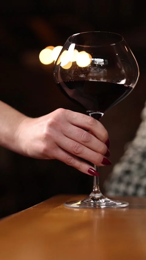 Close-up of wine in a restaurant. Stock Footage 265665087