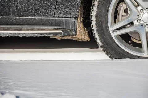 Close-up of winter tire Stock Photos