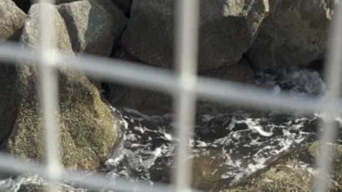 A close up of a wire fence Stock Footage 155592189