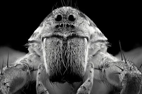 Close Up Of A Wolf Spider Stock Photos