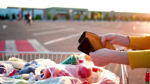 Close up woman hand open the empty wallet.There is Stock Footage 236257852