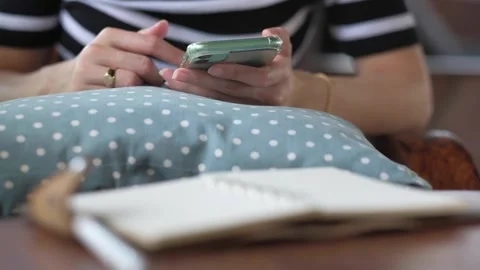 Close up woman hand using smartphone. Stock Footage 132917533