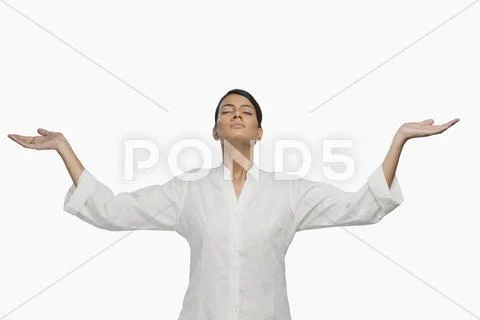 Close-up of a woman meditating Stock Photos