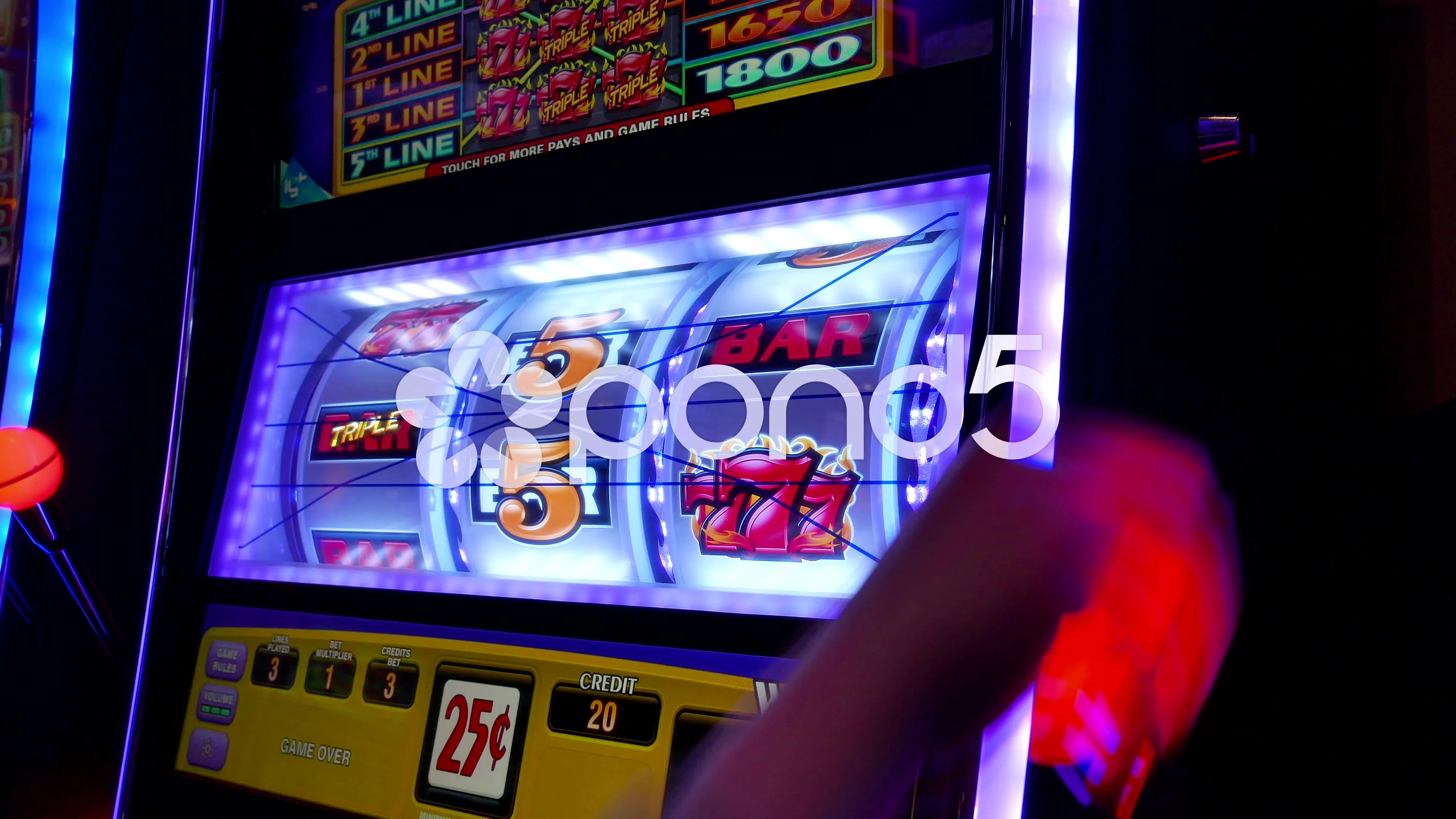 Close up woman playing slot machine insi, Stock Video