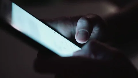 Close up of woman texting on smartphone Stock Footage
