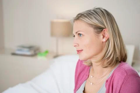 Close-up of a woman thinking Stock Photos
