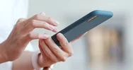 Close Up Of Woman Use Of Mobile Phone Stock Footage