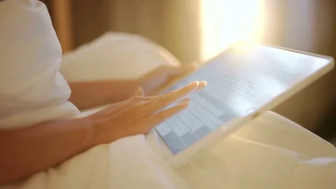 Close-up of woman using digital tablet 4k Stock Footage 72395099