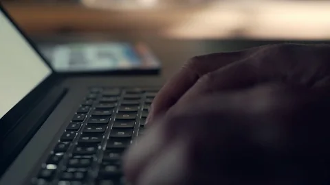Close up of woman using laptop Stock Footage 74527513