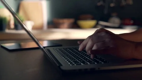 Close up of woman using laptop Stock Footage 74529708
