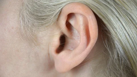 Close-up of a Woman's ear Stock Footage 84663845