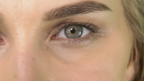 Close up of womans eye Stock Footage 75833817