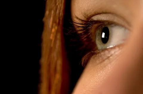 A close up of a Woman's eye Stock Photos